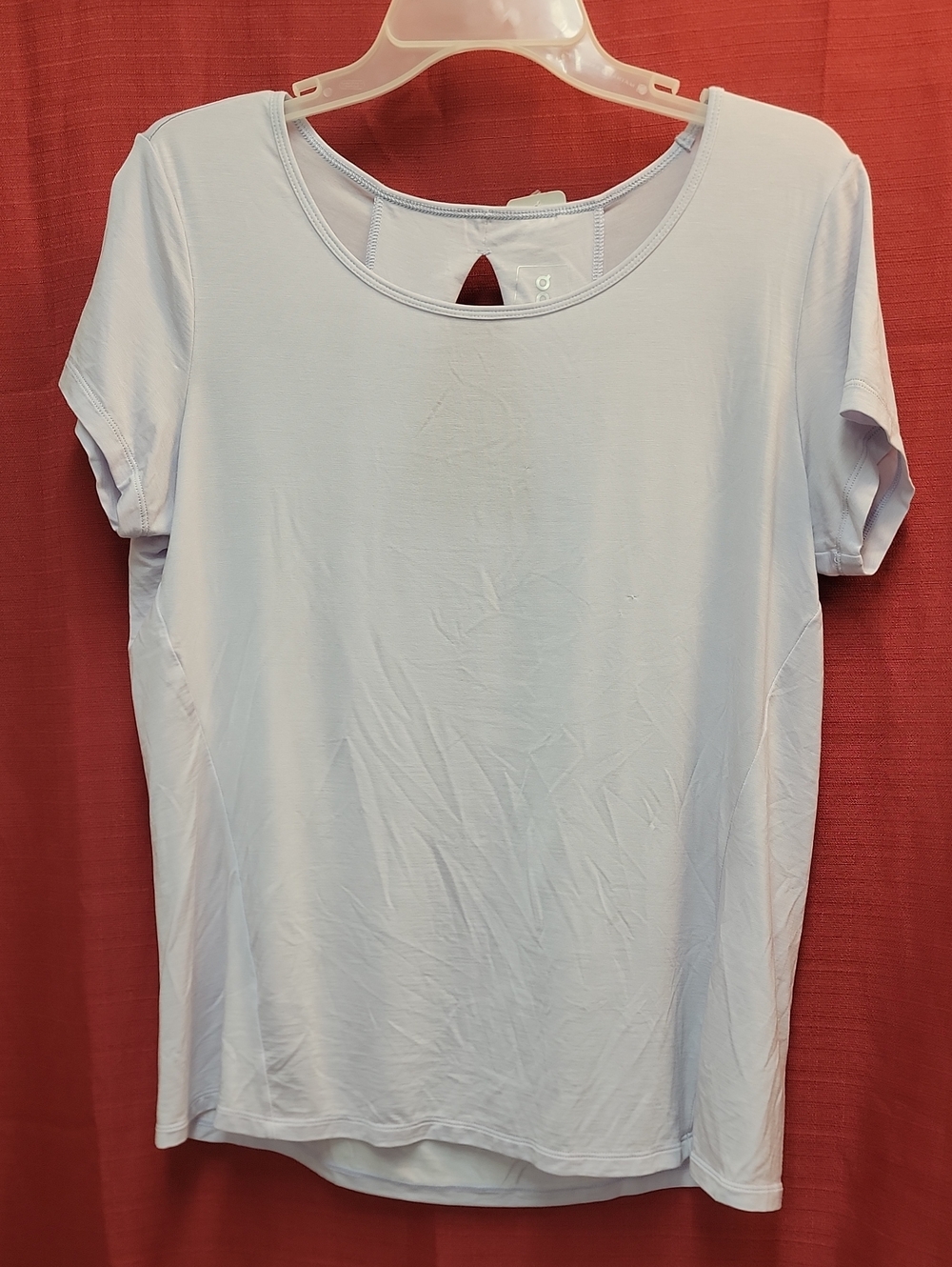 Scoop Neck Short Sleeve Tee in Pale Blue